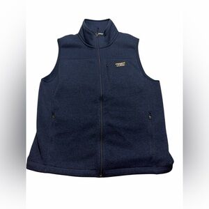 L.L.Bean Navy Fleece Vest Men’s M Slightly Fitted